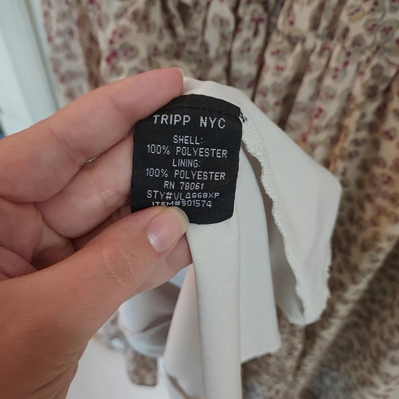 Tripp NYC Daang Goodman Chiffon Skull Heads Dress in Size 16 - Picture 10 of 13